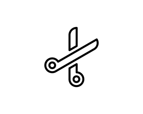Иконка Ножницы Модном Дизайне Векторная Графическая Иллюстрация Ref Scissors Icon — стоковый вектор