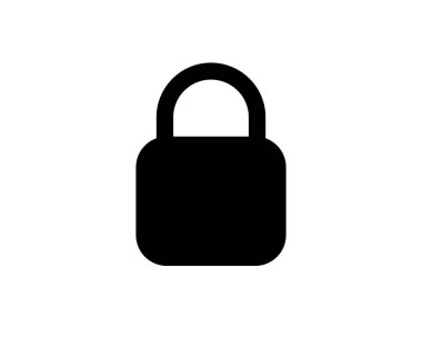 Kilitli asma kilit simgesi. Web siteleri, web tasarımı, mobil uygulama için basit koleksiyon simgelerinden biri.