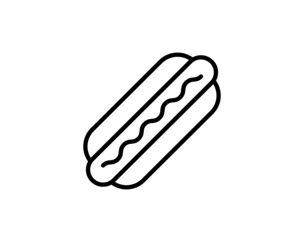 Hot Dog Line Ikone Ein Einziges Hochwertiges Symbol Für Fast — Stockvektor