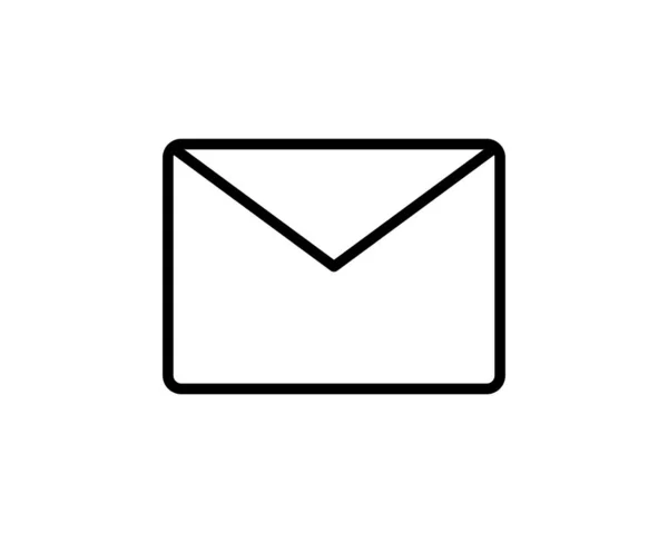 Icône Mail Simple Contour Mail Vecteur Icône Sur Fond Blanc — Image vectorielle