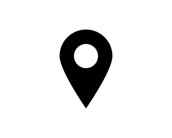 Ícone Localização Pin Point Map Esboço Isolado Fundo Branco Ilustração — Vetor de Stock