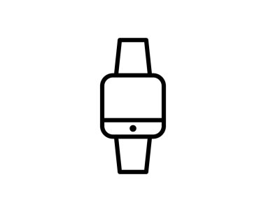 Beyaz arkaplanda akıllı görünüm simgesi izole edildi. Web sitesi tasarımı için modern, basit, vektör simgesi, mobil uygulama, ui izleyin. Vektör İllüstrasyonu.