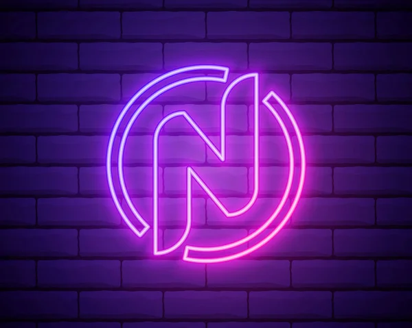 Дизайн Ілюстрації Бізнес Неонового Логотипу Абстрактного Художнього Листа Простого Знака — стоковий вектор