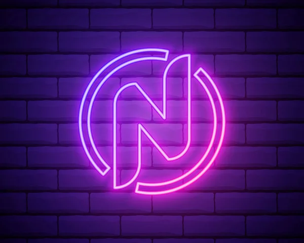 Illustration Design Företag Neon Logotyp Abstrakt Konst Bokstav Enkel Skylt — Stock vektor