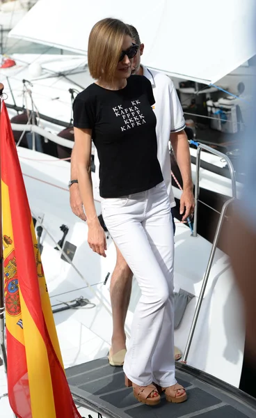 La famille royale espagnole à Majorque Images De Stock Libres De Droits
