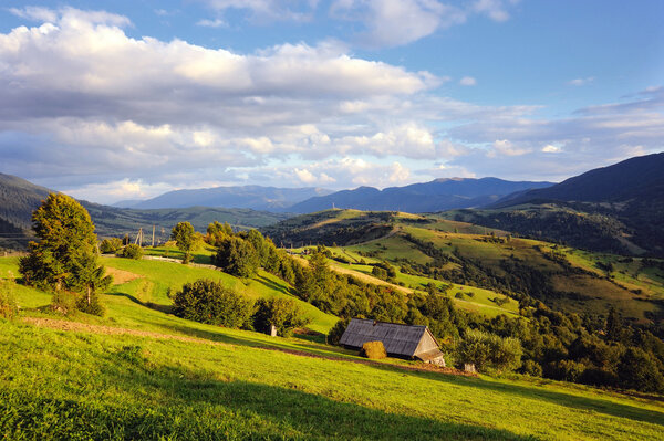 Summer mountain landscape in Ukraine