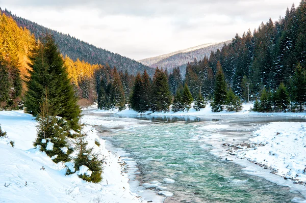 Paysage de montagne avec rivière — Photo