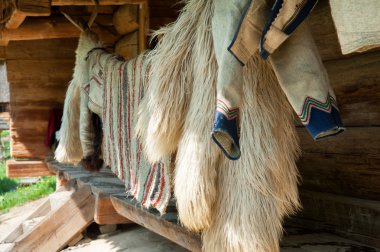 Uzhgorod bir müzede giysilerle Hutsul