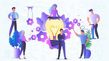 Pankartlar ve sunumlar için iş adamları. Vektör.