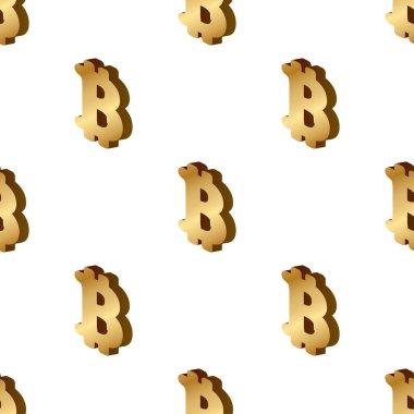 Bitcoin simgesi pürüzsüz desenli metalik vektör görüntüsü