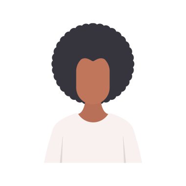 Koyu tenli güzel bir kadın. Güzellik salonu ve kaplıca için renk çizimi