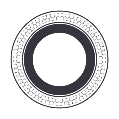 Polinezya tarzı. Yuvarlak dövme. Polinezya. Dövmeler, parmak izleri ve tişörtler için iyi. İzole edilmiş. Vektör.