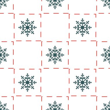 Kar taneli kusursuz bir desen. Web siteleri ve uygulamalar için şenlik arka planı. Kartpostallar, ambalaj kağıtları ve posterler için uygun. Vektör.