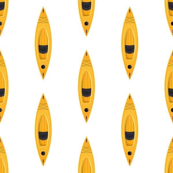 Bezešvé Vzory Žlutými Kajaky Vhodné Pro Pohlednice Zázemí Knihy Plakáty — Stockový vektor