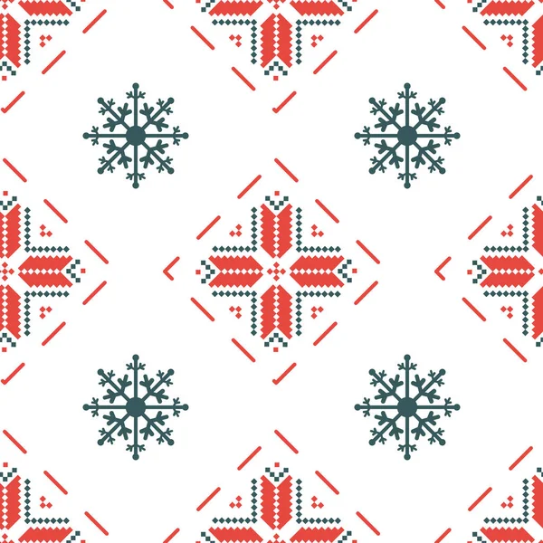 Naadloos Patroon Met Wit Russische Traditionele Ornament Historische Rode Witte — Stockvector