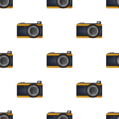 Düz kameralı kusursuz desen. Yaratıcılığınız için vektör arkaplanı