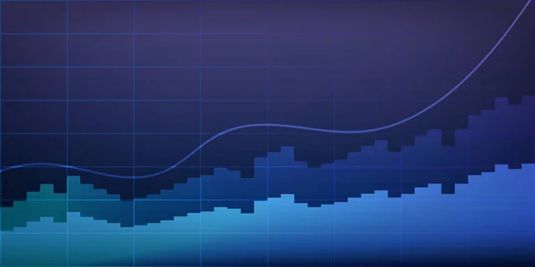 背景与财务图表 霓虹灯的颜色金融交易所上的分析 业务或交易的概念 — 图库矢量图片