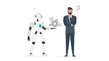 Robotlu bir iş adamı