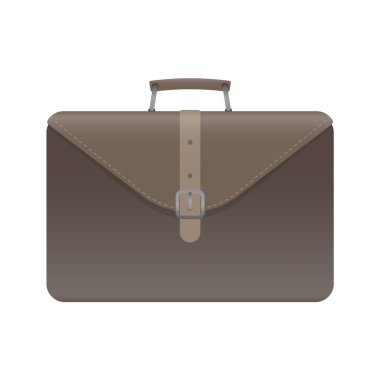Düz bir iş çantası. Vektör.
