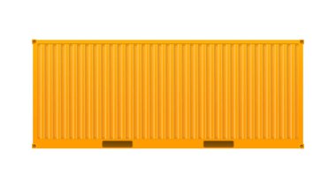 Kargo konteynırı beyaz arka planda izole edildi. 3d illüstrasyon