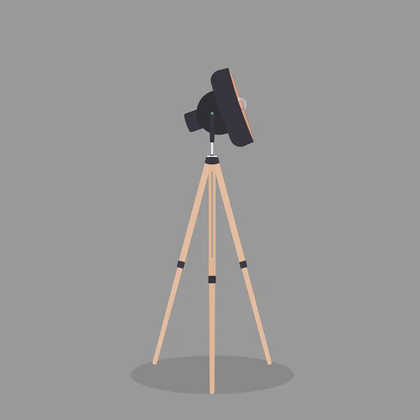 Vector Illustration Lamp Tripod — Stock Vector