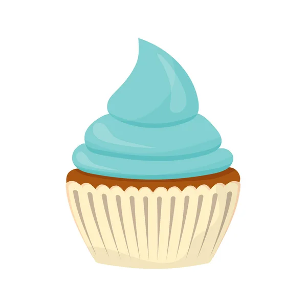 Vector Illustration Cupcake Icon — Stock Vector