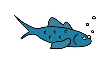 Çizgi film balıklarının vektör çizimi