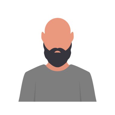 Man avatar karakter vektör çizimi tasarımı