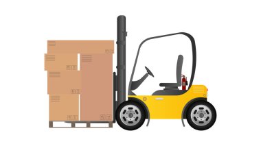 Forklift kamyon illüstrasyon tasarımı