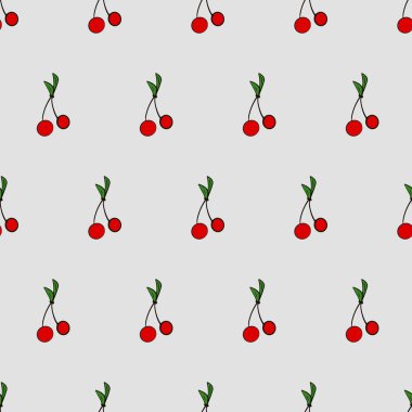 Kirazlı kusursuz desen. Vektör.