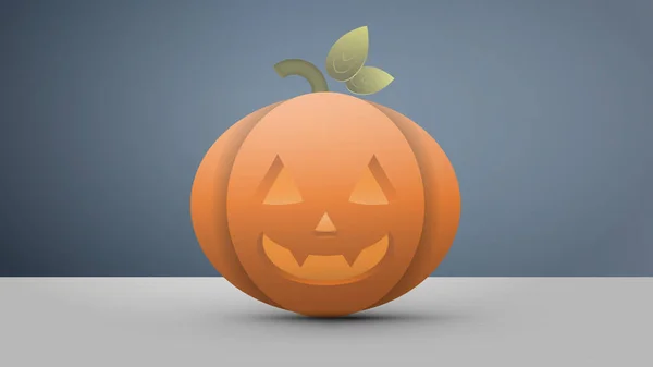 Halloween Pumpa Med Ett Skrämmande Ansikte — Stock vektor