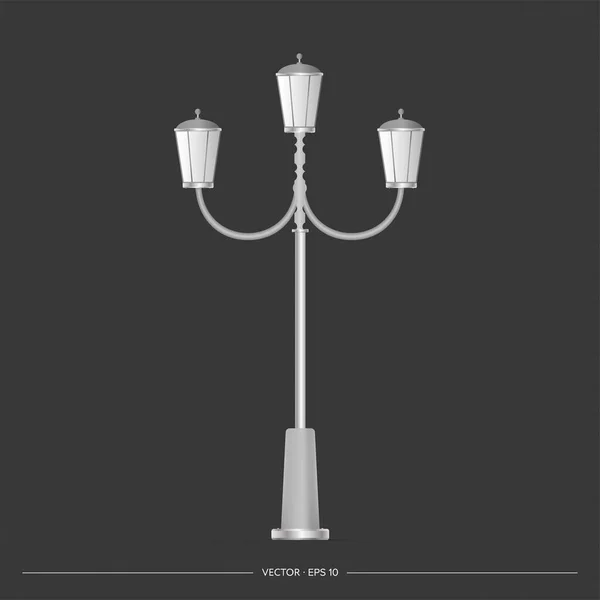 Lampadaires Sur Fond Noir — Image vectorielle