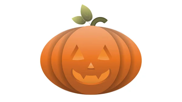 Halloween Pumpkin Scary Face Vector Illustration — Stock Vector