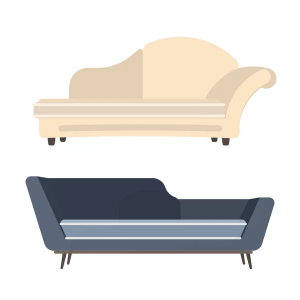 Sofa Möbel Ikone Vektor Illustration Grafik Design — Stockvektor