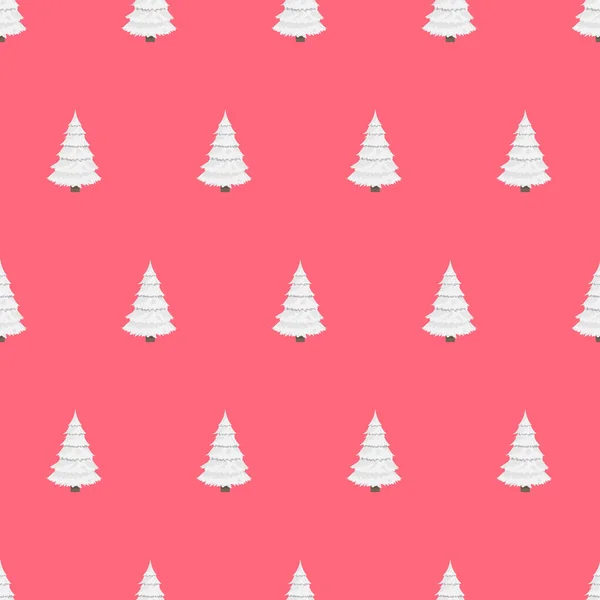 クリスマスツリーとのシームレスなパターン ベクターイラスト — ストックベクタ