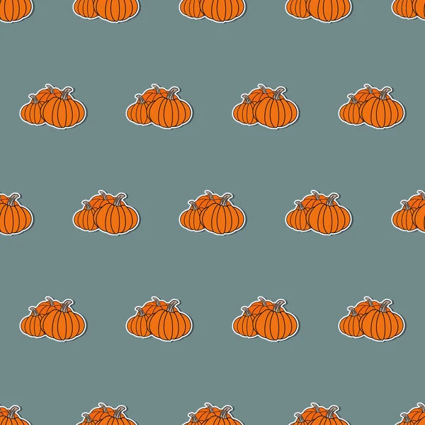 Seamless Pattern Pumpkins Vector Illustration — Stock Vector