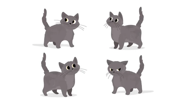 猫のベクトルセット — ストックベクタ