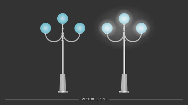 Vektorillustration Von Straßenlaternen — Stockvektor