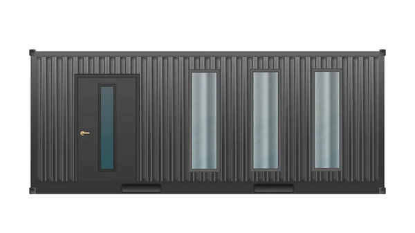 Darstellung Einer Weißen Und Blauen Tür Isoliert Auf Einem Hintergrund — Stockvektor