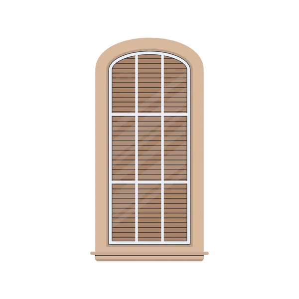 Fenster Mit Holzfensterläden — Stockvektor