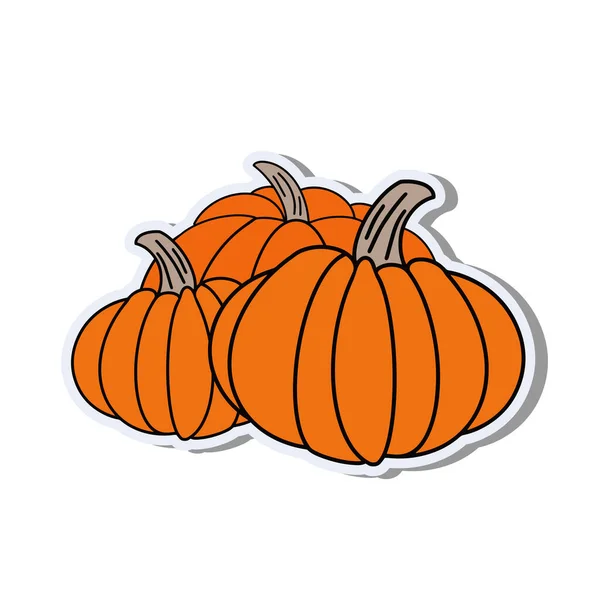 Vector Illustration Pumpkins — Stock Vector