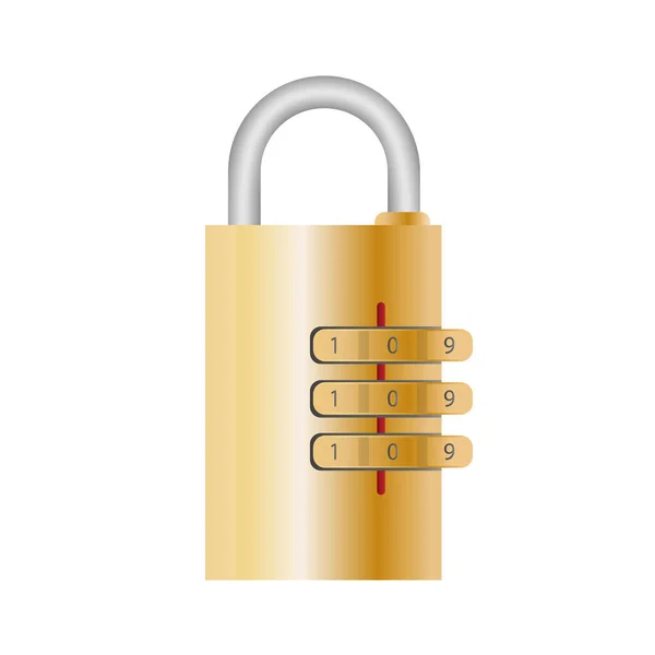 Vector Illustration Lock — Stock Vector