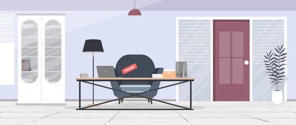 Sandalye Masa Lambasıyla Oturma Odasının Modern Tasarımı — Stok Vektör