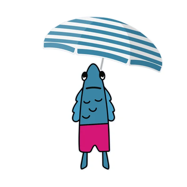 Ilustração Vetorial Guarda Chuva Desenhos Animados — Vetor de Stock