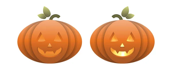 Halloween Calabazas Icono Vector Ilustración — Vector de stock