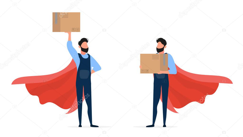 delivery men with boxes 
