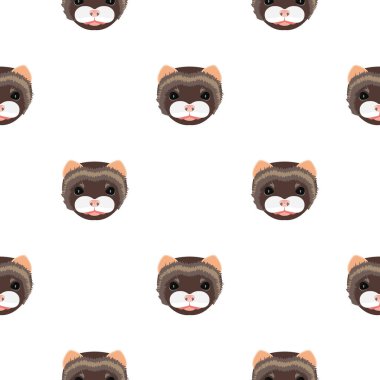 Düz bir vizon. İzole edilmiş, vektör.