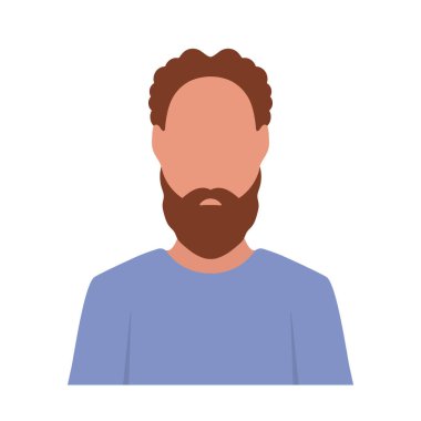 Man avatar karakter vektör çizimi tasarımı