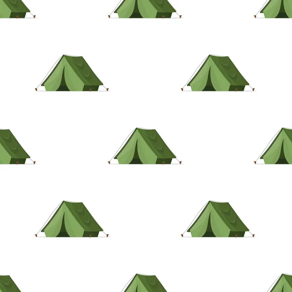 テントのアイコンをキャンプ ウェブ用の観光ハイキングベクトルのアイコンの漫画のイラスト — ストックベクタ