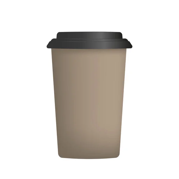 Coffee Cup Volumetric Style Vector — Stock Vector
